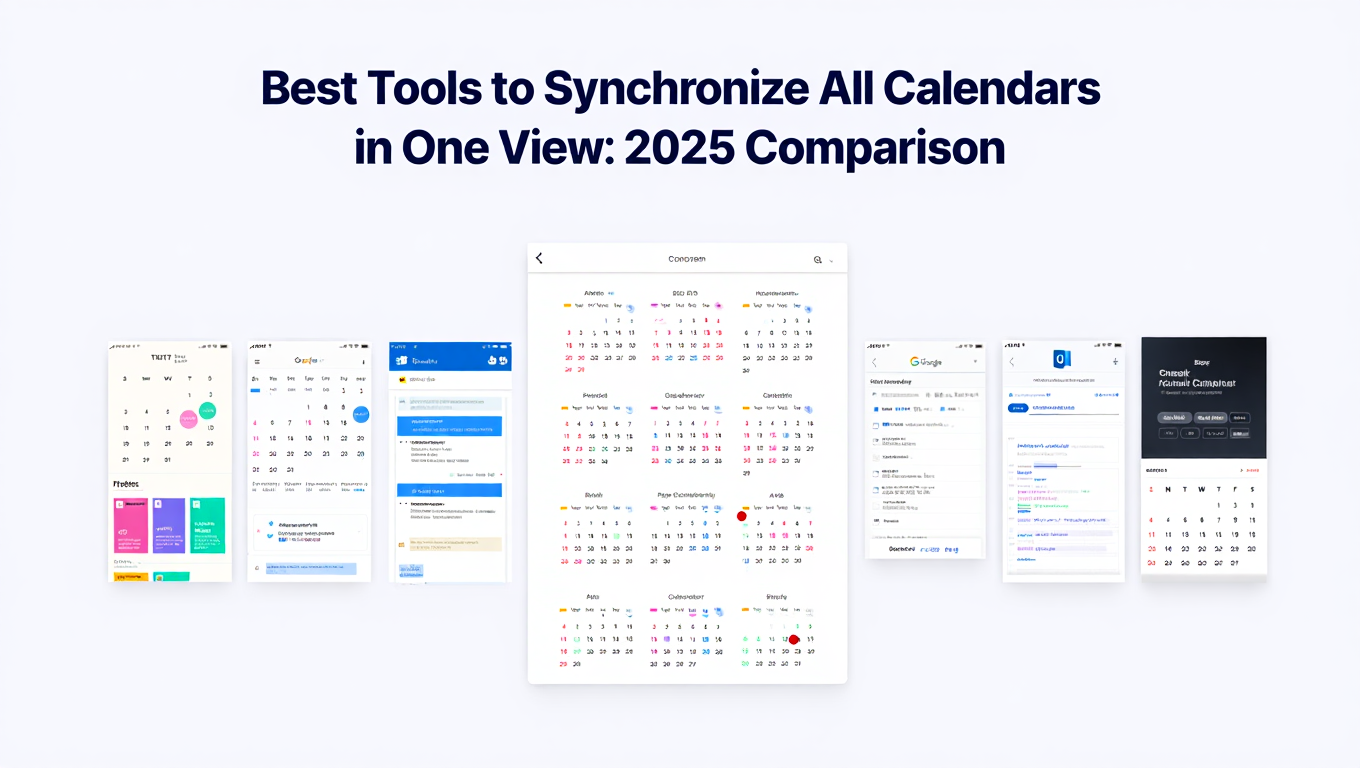 Calendar synchronization dashboard showing tools synchronize all calendars one view with real-time bidirectional updates