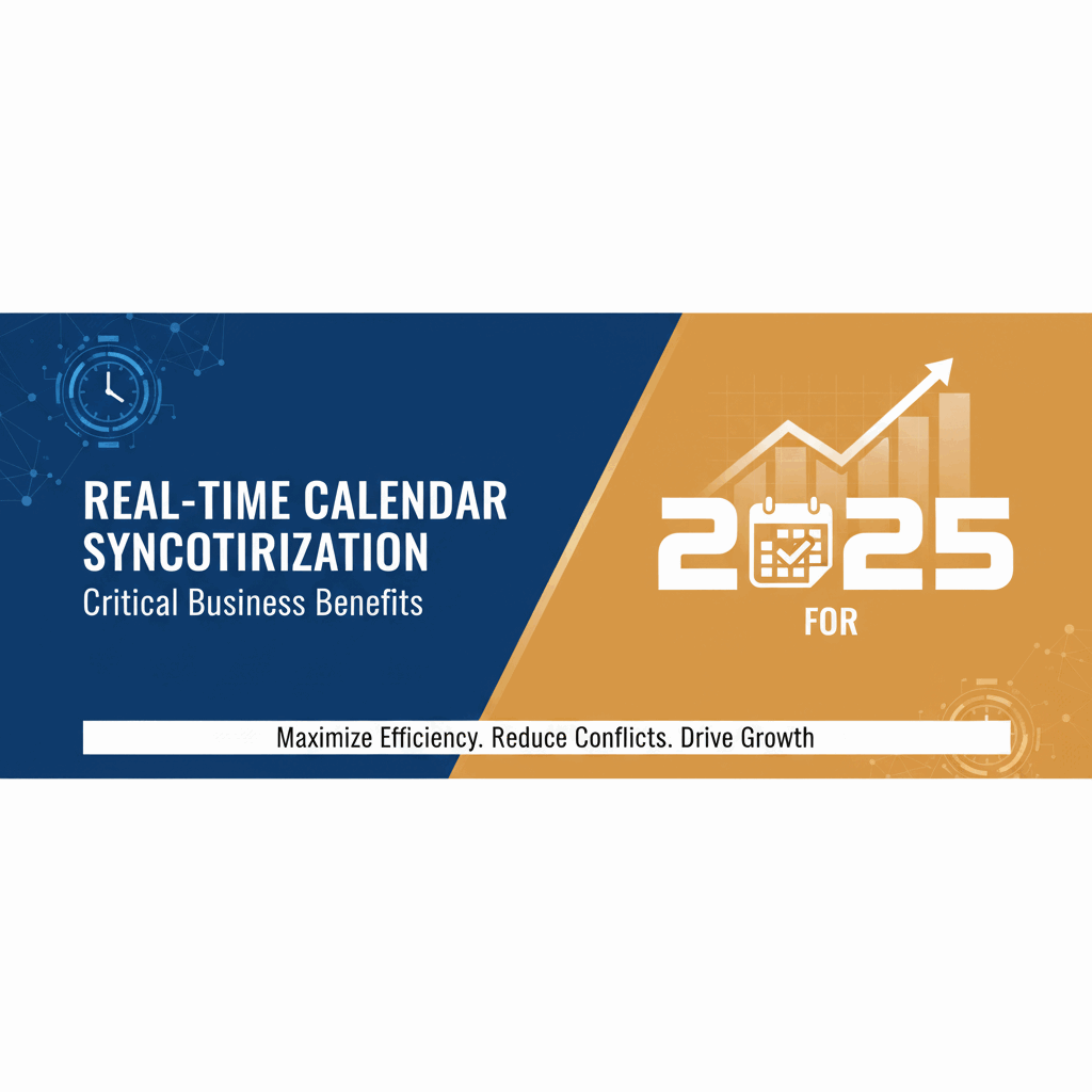 Calendar synchronization dashboard showing real time calendar synchronization business benefits with real-time bidirection...