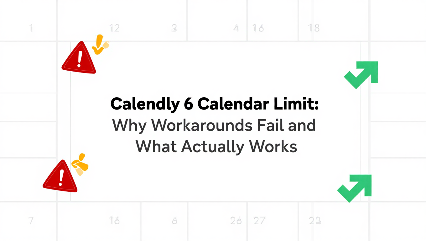Side-by-side comparison of calendly 6 calendar limit workarounds vs solutions displaying key differences and feature analysis