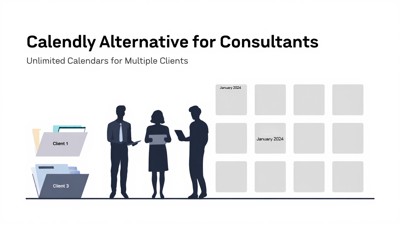 Calendar management interface demonstrating calendly alternative consultants unlimited calendars with unified scheduling view