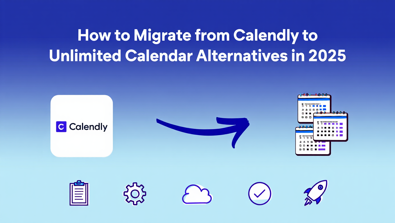 Calendar management interface demonstrating migrate from calendly unlimited calendars with unified scheduling view