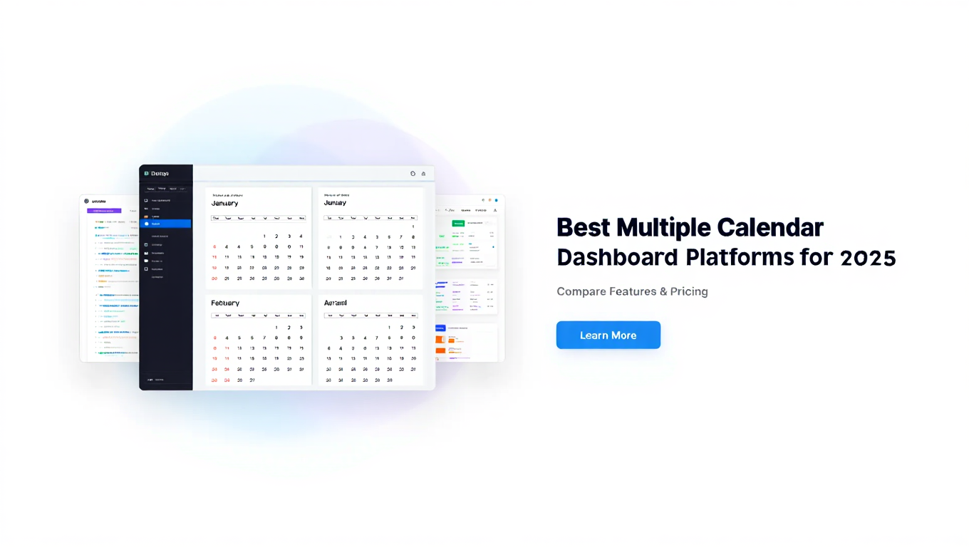 Comparison chart showing best multiple calendar dashboard platforms features and capabilities side-by-side for evaluation