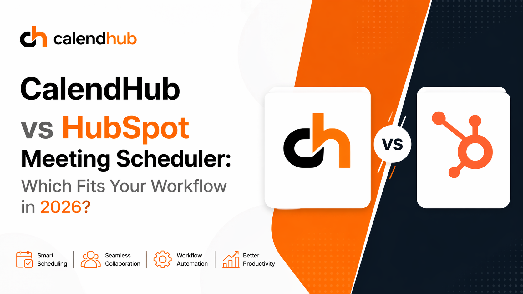 CalendHub vs HubSpot Meeting Scheduler comparison showing calendar interfaces side by side